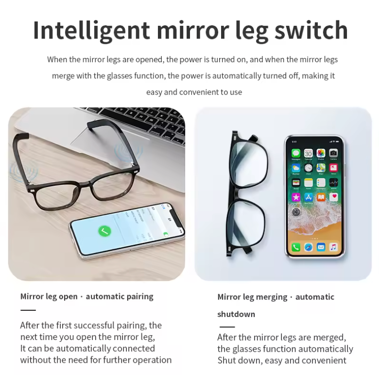 Bluetooth-Brille der G05-Serie: Musik, Sport, Freisprechfunktion, Blaulichtfilter, smarte Sonnenbrille