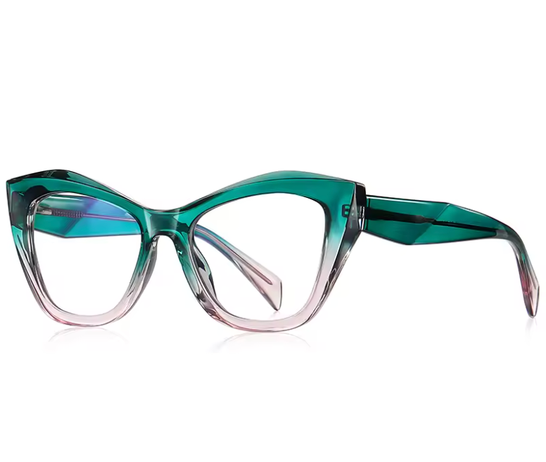 TR90 Anti-Blaulichtbrille Optischer Rahmen Anpassbare Korrektionsbrille Cat-Eye Damenmode Flache Lichtbrille