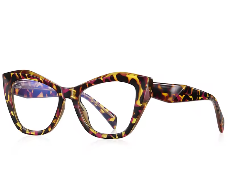 TR90 Anti-Blaulichtbrille Optischer Rahmen Anpassbare Korrektionsbrille Cat-Eye Damenmode Flache Lichtbrille