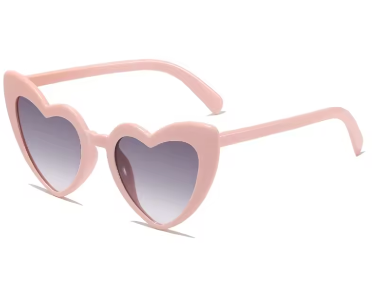 Herzförmige Sonnenbrille im Vintage-Stil, trendige Streetstyle-Sonnenbrille mit UV-Schutz