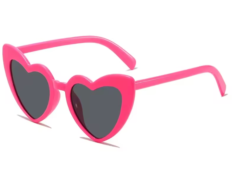 Herzförmige Sonnenbrille im Vintage-Stil, trendige Streetstyle-Sonnenbrille mit UV-Schutz
