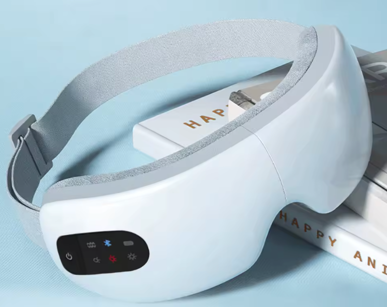 ntelligente, wiederaufladbare elektrische Augenmassagebrille mit Luftdruck- und Wärmekompressenfunktion, faltbar, Bluetooth-fähig und mit Musikfunktion