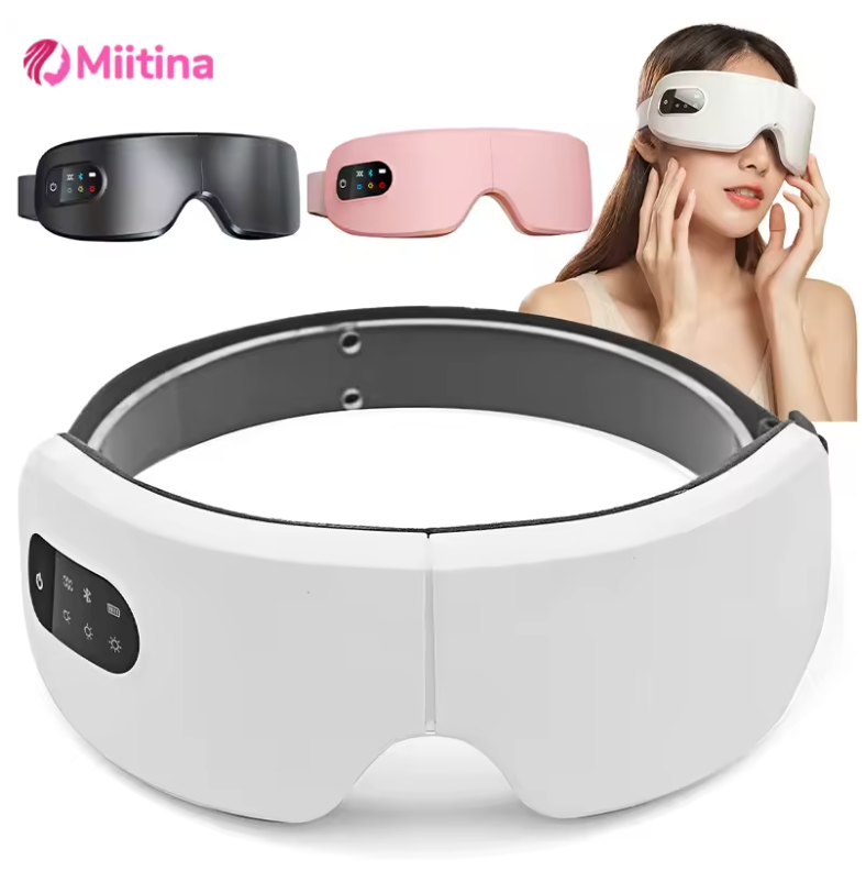 Elektrisches, intelligentes Augenmassagegerät mit Wärme, Vibration, Bluetooth-Musik und Massage-Entspannungsbrille (DC-Augenpflegegerät)