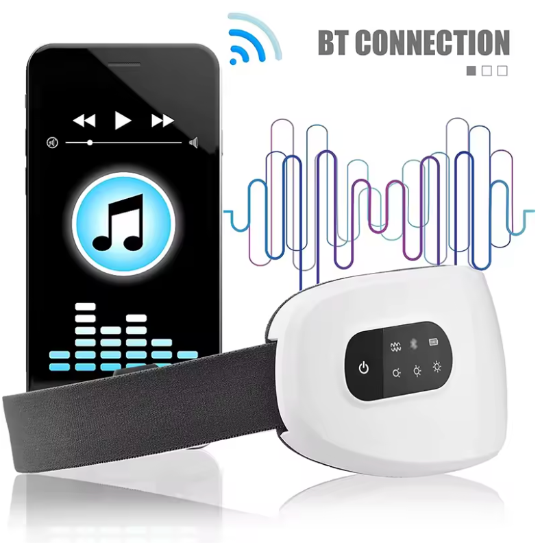 Elektrisches, intelligentes Augenmassagegerät mit Wärme, Vibration, Bluetooth-Musik und Massage-Entspannungsbrille (DC-Augenpflegegerät)