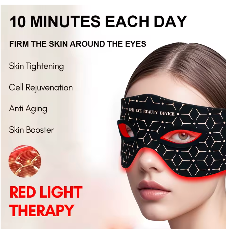 Nahinfrarot-Rotlichttherapie-Augenmaske, Augenmaske, Augenmassagegerät, Schönheitspflegegerät, Gerät zur Entfernung von Augenschatten