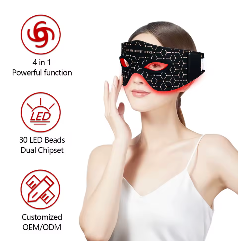 Nahinfrarot-Rotlichttherapie-Augenmaske, Augenmaske, Augenmassagegerät, Schönheitspflegegerät, Gerät zur Entfernung von Augenschatten