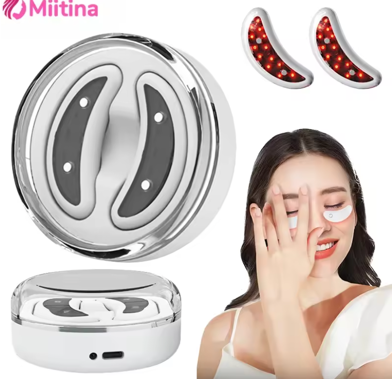 Augenmassagegerät mit EMS-Impuls-Mikrostrom: Lindert Müdigkeit, reduziert Augenringe, Falten und Schwellungen – für eine faltenfreie Haut.